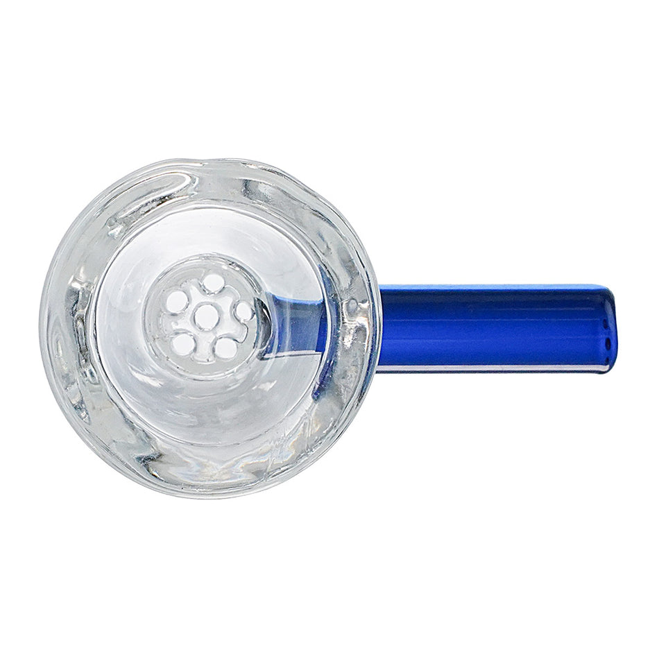 (BOWL) 14mm HONEYCOMB CONE BOWL WITH COLOR HANDLE - PINK