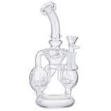 (RECYCLER) 8.7" H.E GLASS "CASCADE" - CLEAR