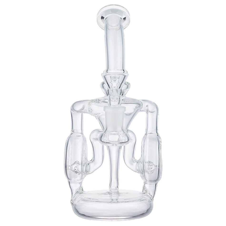 (RECYCLER) 8.7" H.E GLASS "CASCADE" - CLEAR