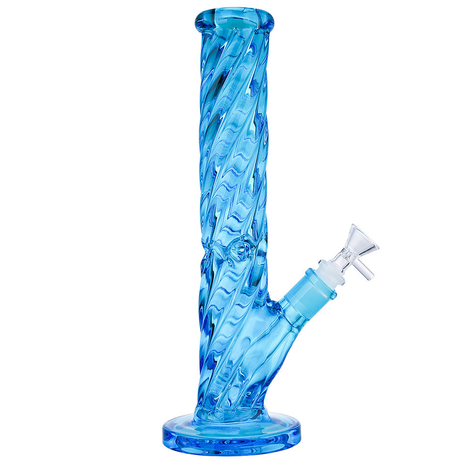 (WATER PIPE) 12" CANDY TWIST TUBE - BLUE