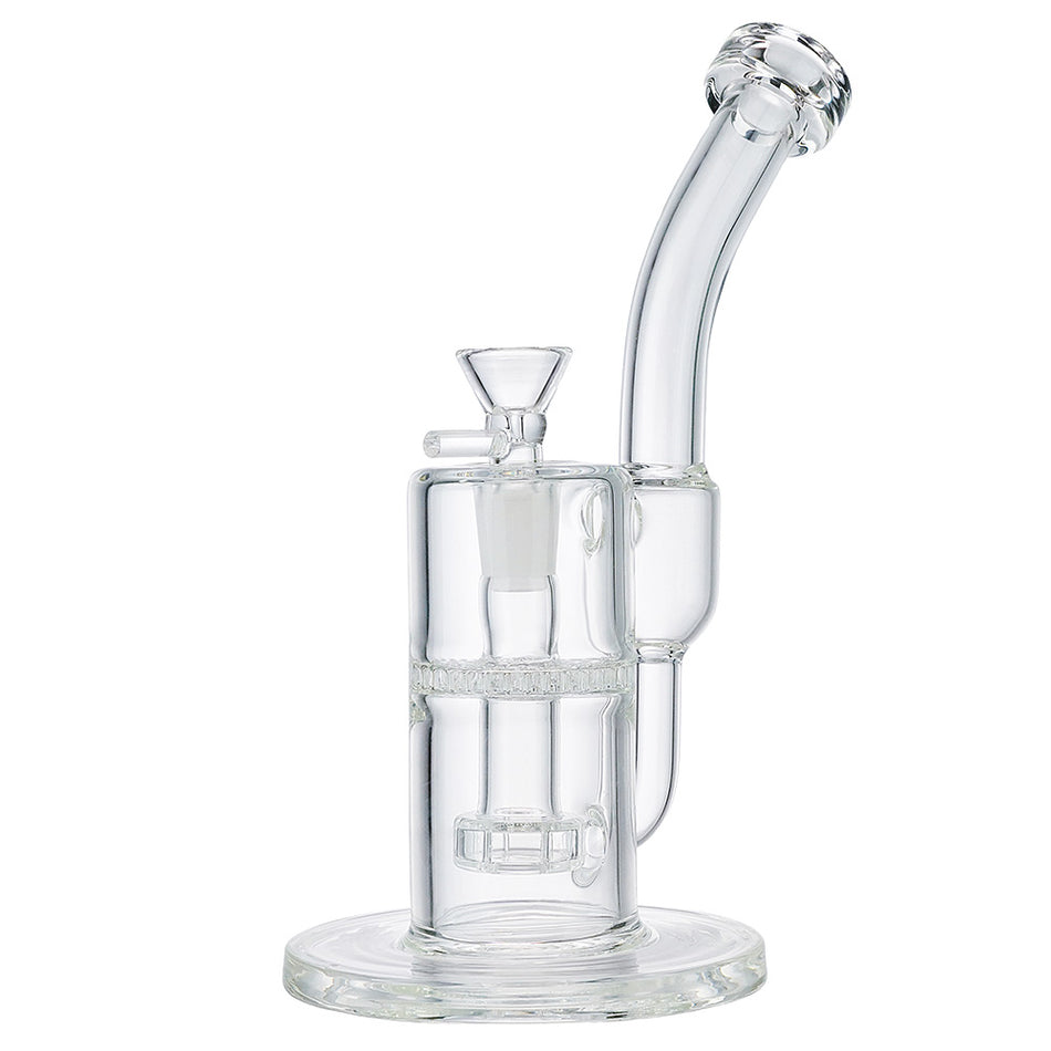 (WATER PIPE) 9.6" HIGH END "BEACON" - CLEAR