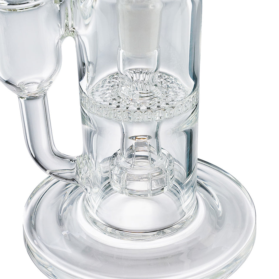(WATER PIPE) 9.6" HIGH END "BEACON" - CLEAR