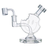 (WATER PIPE) 5.5" HIGH END "BITTEN COOKIE" - CLEAR