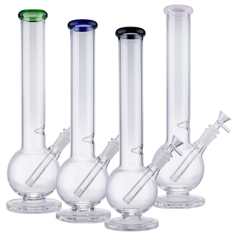 (WATER PIPE) 14" BALL PIPE WITH COLOR HEAD - BLUE