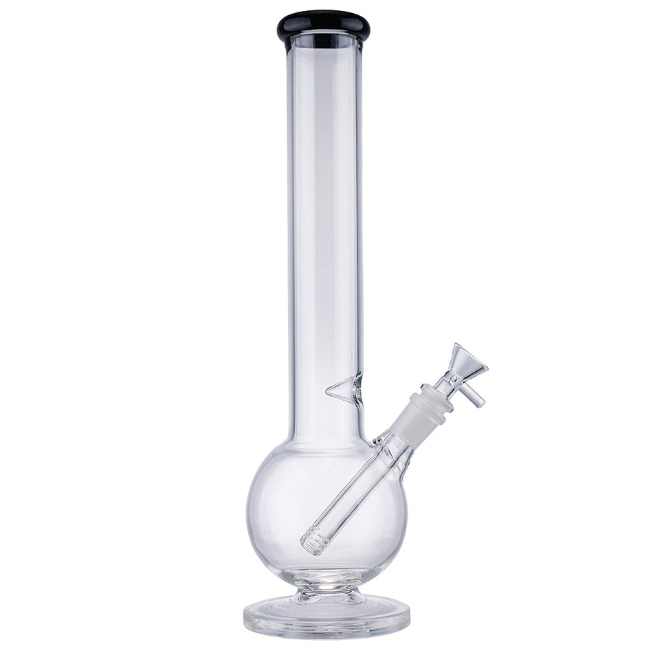 (WATER PIPE) 14" BALL PIPE WITH COLOR HEAD - BLACK