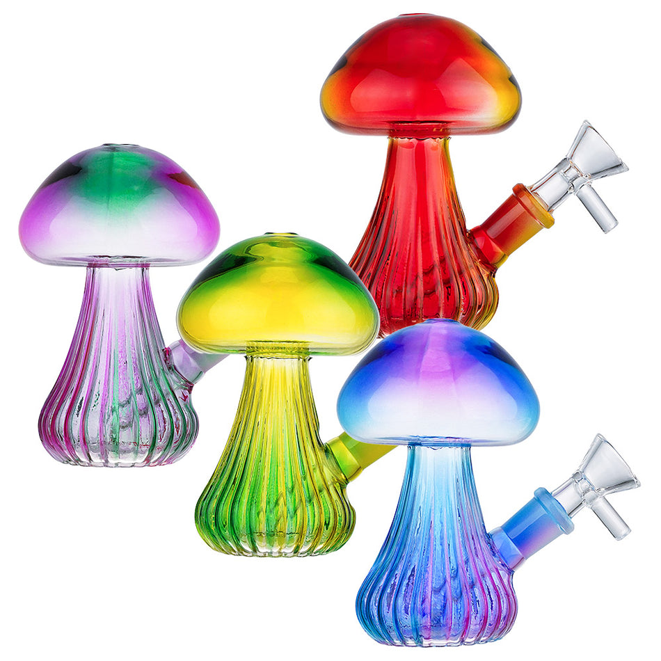 (RIG) 4.5" MUSHROOM - GREEN PURPLE