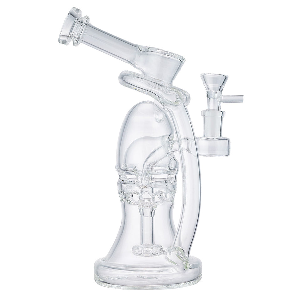 (RECYCLER) 8.5" H.E GLASS "GUARDIAN" - CLEAR