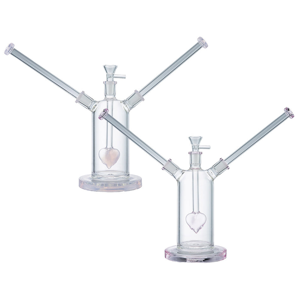 (WATER PIPE) 7" DOUBLE CRUSH - JADE PINK