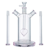 (WATER PIPE) 7" DOUBLE CRUSH - JADE PINK
