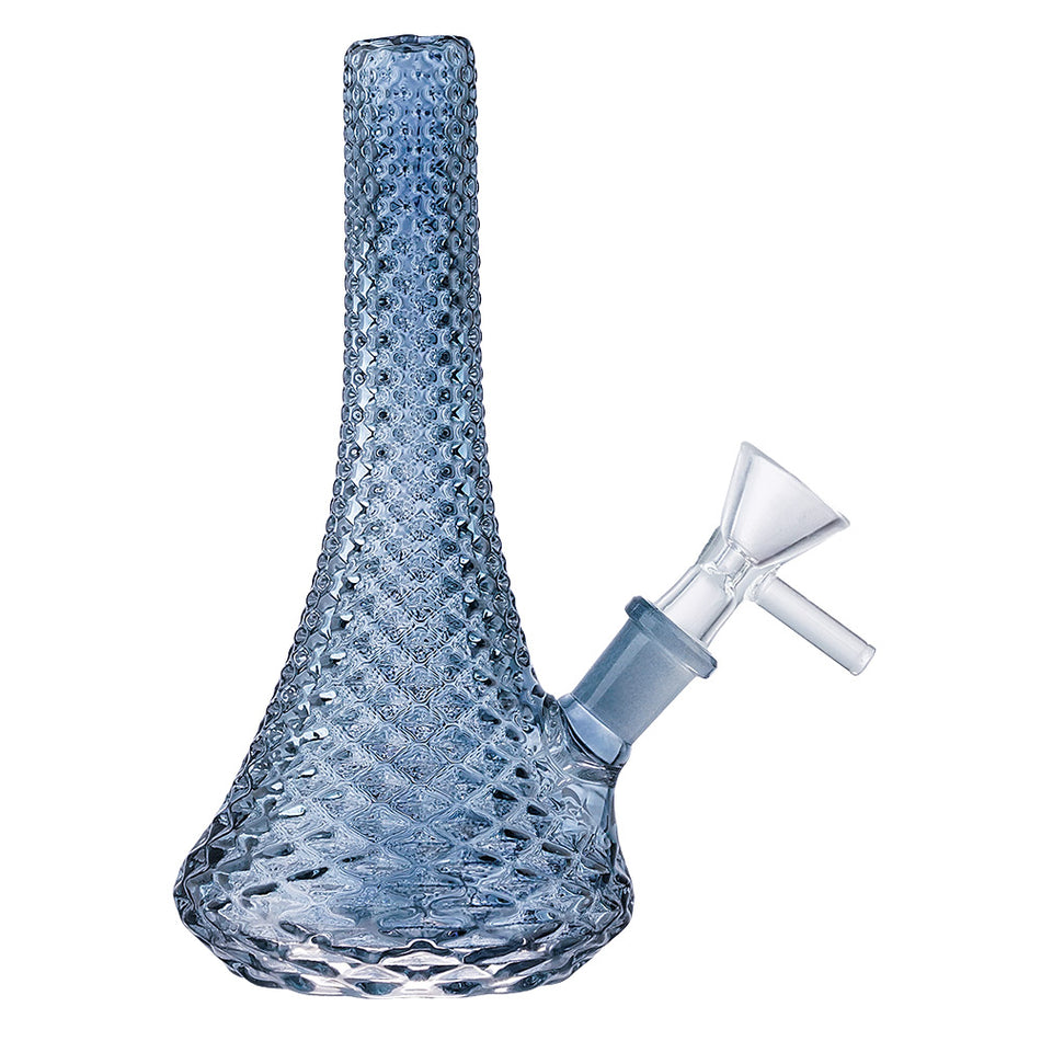 (WATER PIPE) 5.5" WEB FINGER GRIP 10mm BOWL - GREY