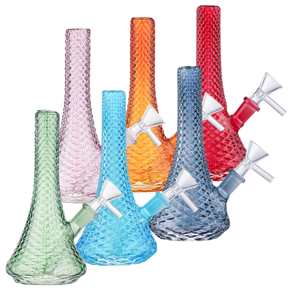 (WATER PIPE) 5.5" WEB FINGER GRIP 10mm BOWL - RED