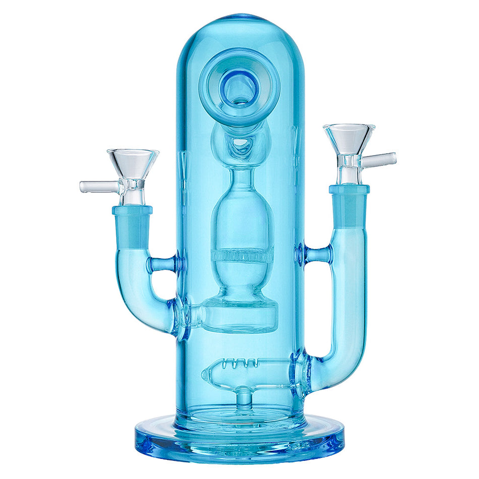 (WATER PIPE) 9" THE REACTOR 2 IN 1 - BLUE