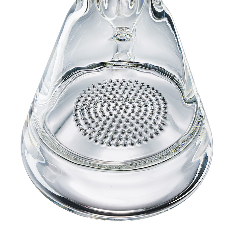 (WATER PIPE) 12" HIGH END HONEYCOMB PLATE PERC - CLEAR