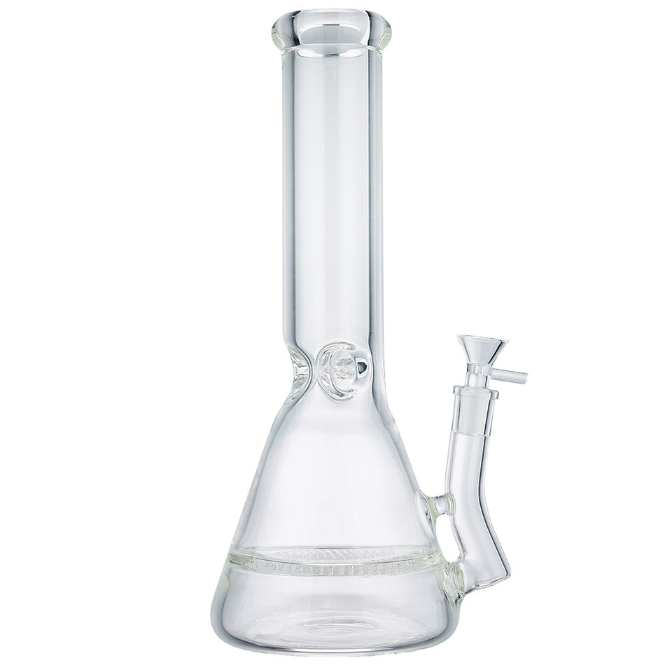 (WATER PIPE) 12" HIGH END HONEYCOMB PLATE PERC - CLEAR