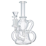 (WATER PIPE) 8" HIGH END "SIX JOINT RECYCLER" - CLEAR