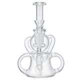 (WATER PIPE) 8" HIGH END "SIX JOINT RECYCLER" - CLEAR