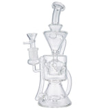 (RECYCLER) 9.5" H.E GLASS "CHALICE" - CLEAR