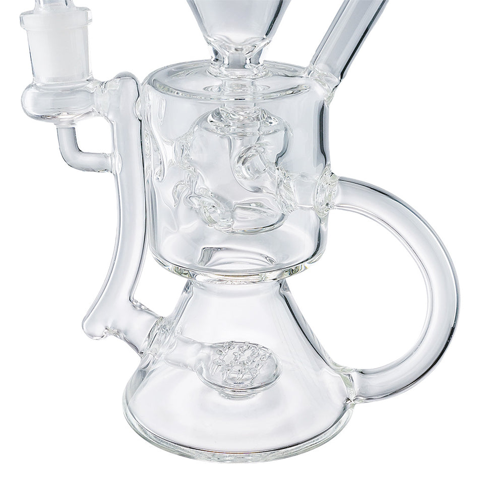 (RECYCLER) 9.5" H.E GLASS "CHALICE" - CLEAR