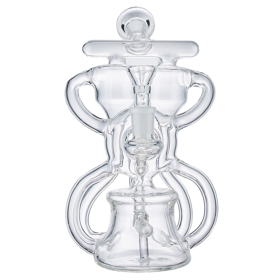 (WATER PIPE) 8" HIGH END "PUMP RECYCLER" - CLEAR