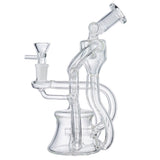 (WATER PIPE) 8" HIGH END "PUMP RECYCLER" - CLEAR