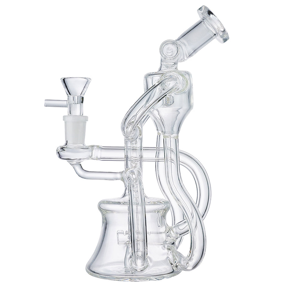 (WATER PIPE) 8" HIGH END "PUMP RECYCLER" - CLEAR