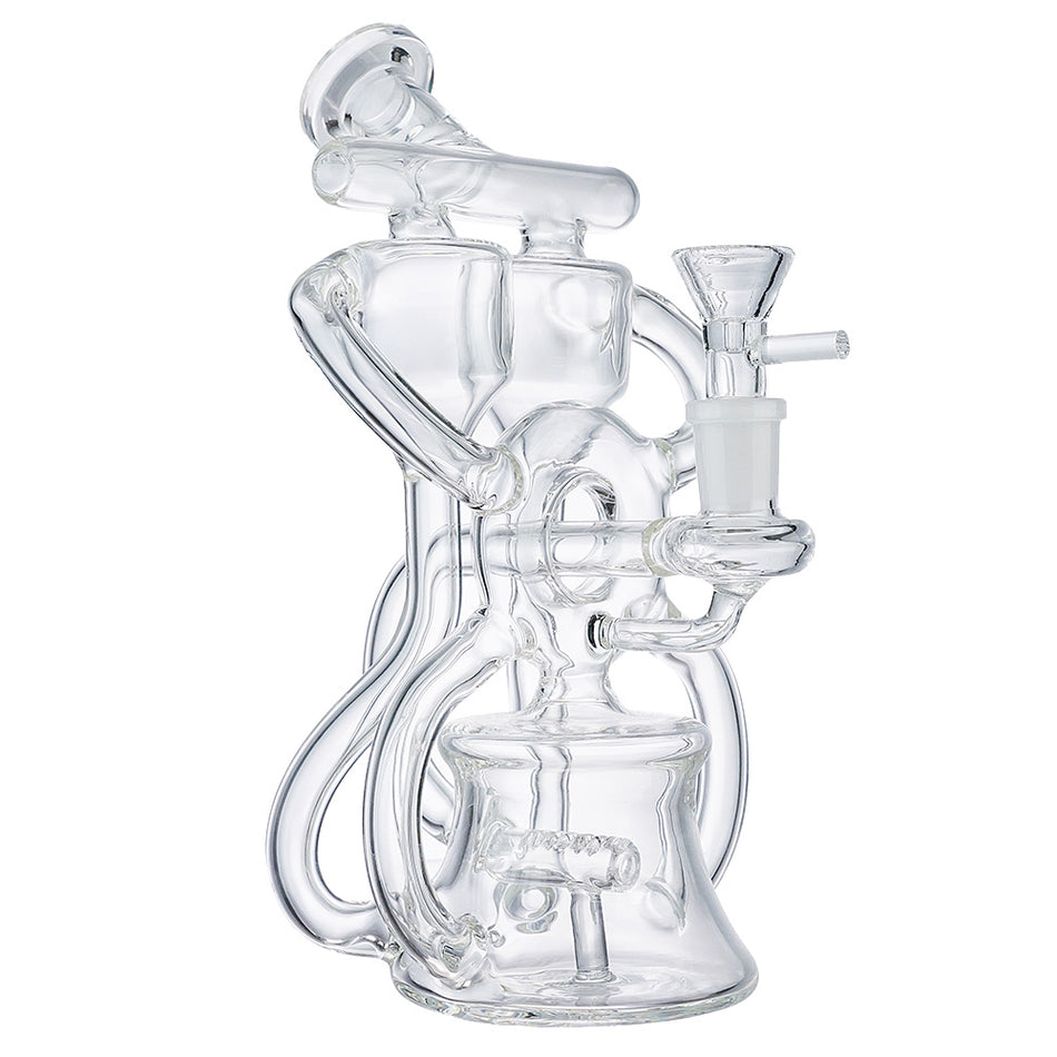 (WATER PIPE) 8" HIGH END "PUMP RECYCLER" - CLEAR