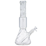 (WATER PIPE) 14" H.E GLASS "TEARDROP" - CLEAR