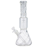 (WATER PIPE) 14" H.E GLASS "TEARDROP" - CLEAR