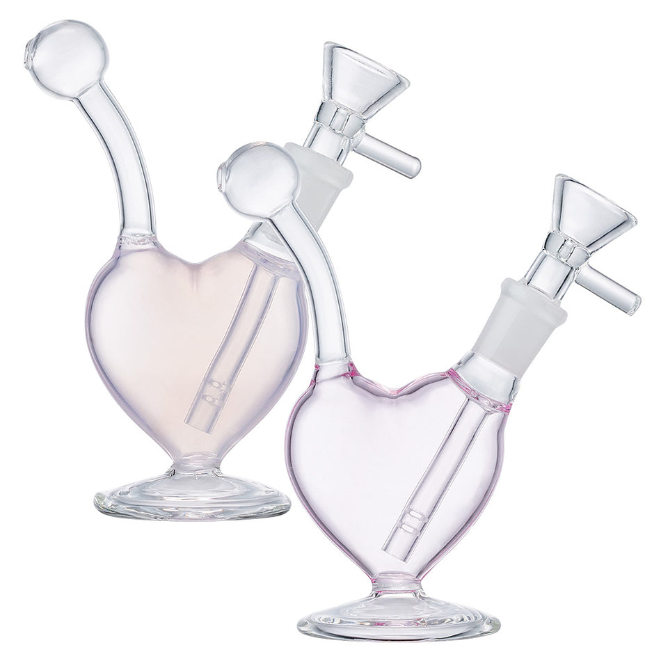 (RIG) 5" HEART - CLEAR PINK