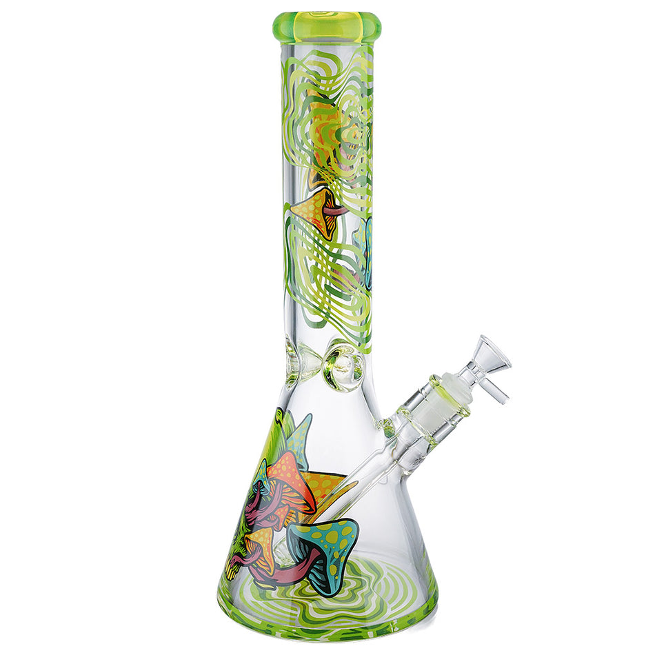 (WATER PIPE) 14" 7mm THICK - MUSHROOM