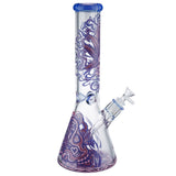 (WATER PIPE) 14" 7mm THICK - SKULL LEAF MONSTER
