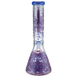 (WATER PIPE) 14" 7mm THICK - SKULL LEAF MONSTER