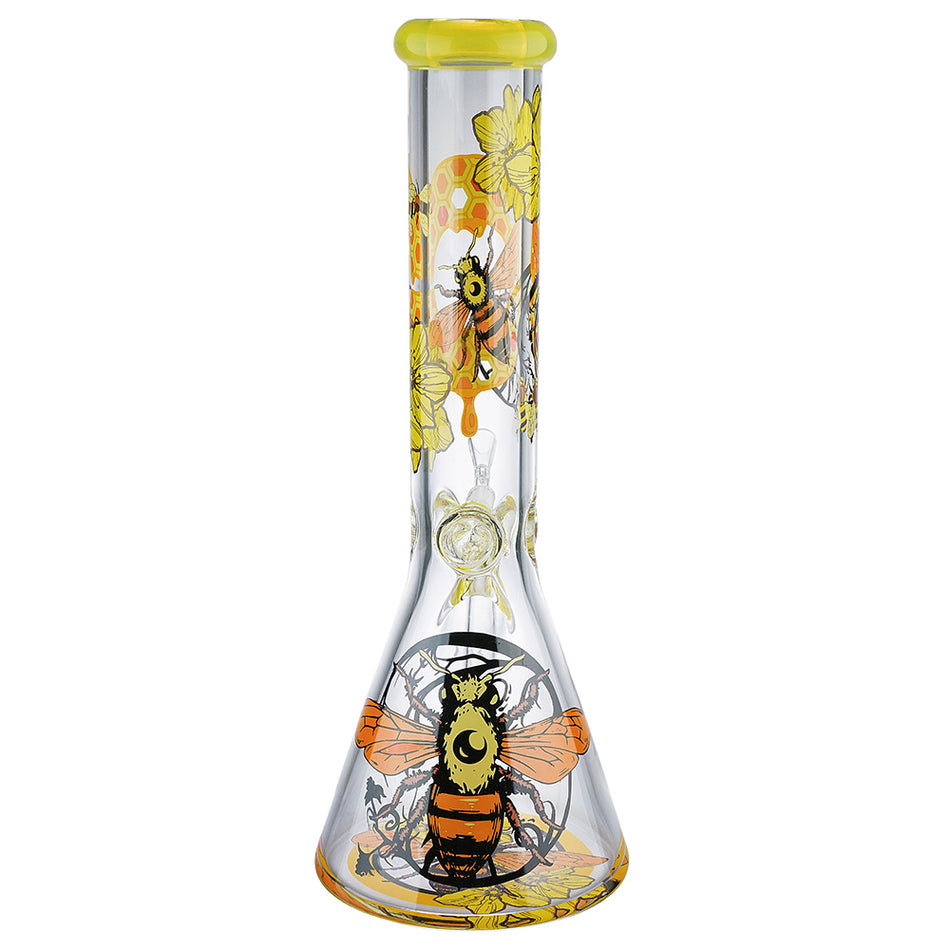 (WATER PIPE) 14" 7mm THICK - HONEY BEE