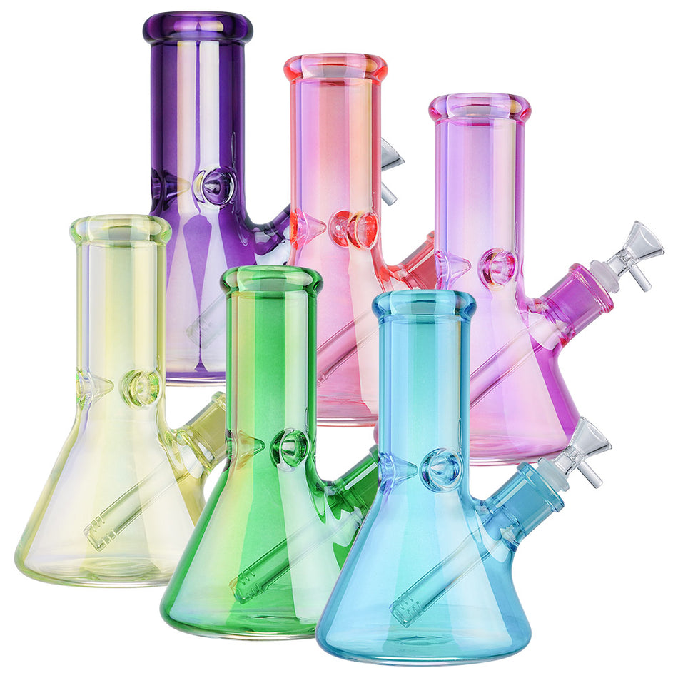(WATER PIPE) 8" SEE THROUGH COLOR 7mm THICK - PURPLE