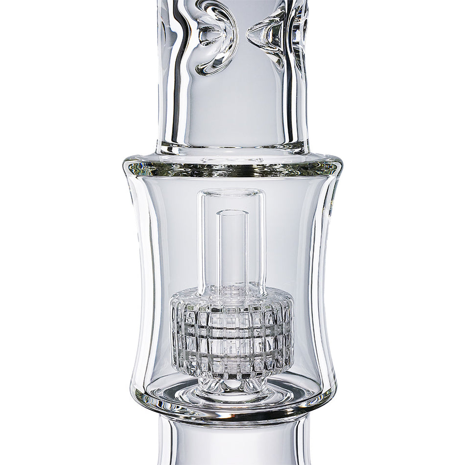 (WATER PIPE) 16.5" HIGH END MULTI PERC - CLEAR