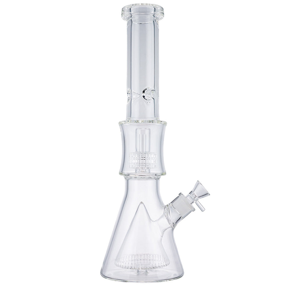 (WATER PIPE) 16.5" HIGH END MULTI PERC - CLEAR