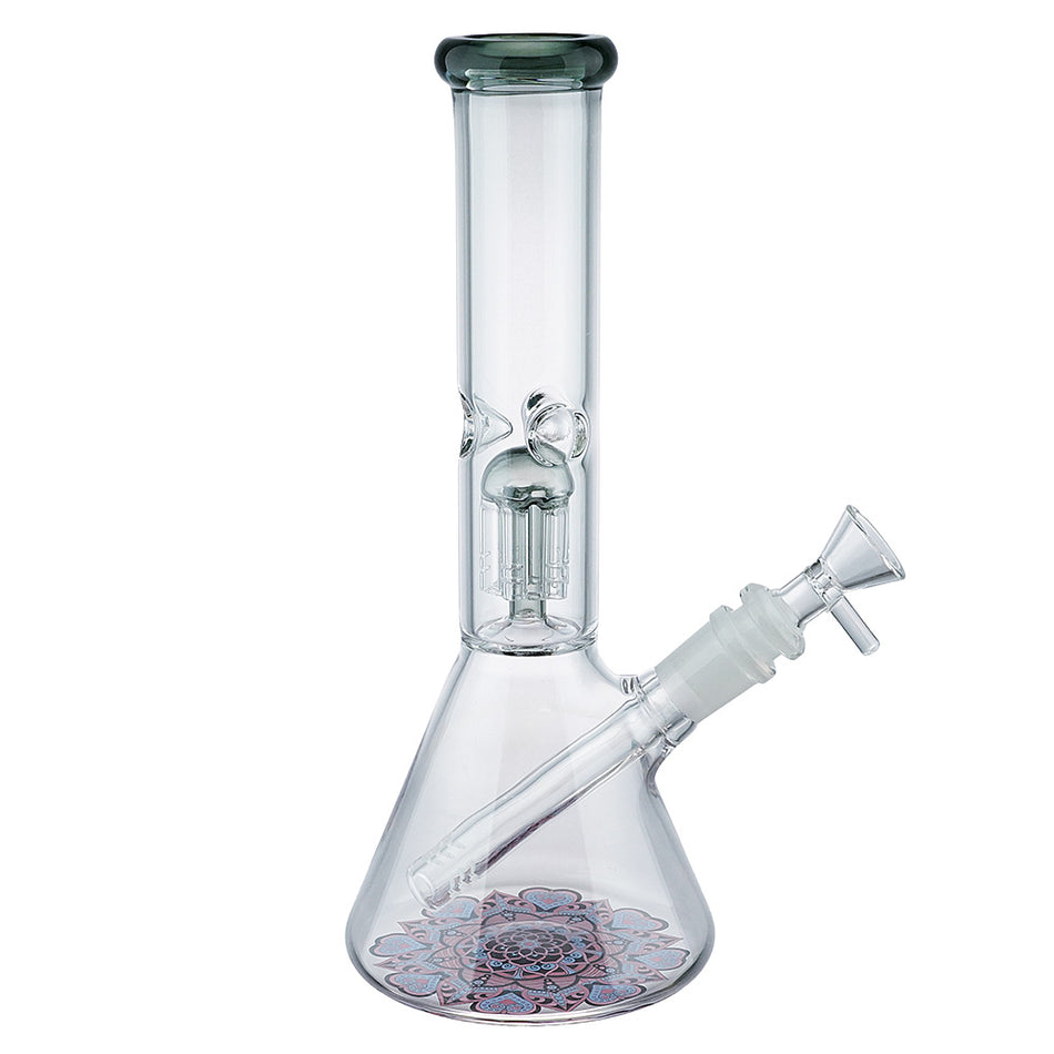 (WATER PIPE) 10" TREE PERC MANDALA - BLACK