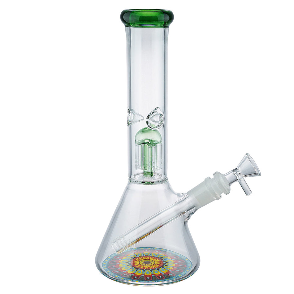(WATER PIPE) 10" TREE PERC MANDALA - GREEN