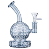 (RIG) 6" DIAMOND CUTS ON SPHERE BODY - AQUA BLUE