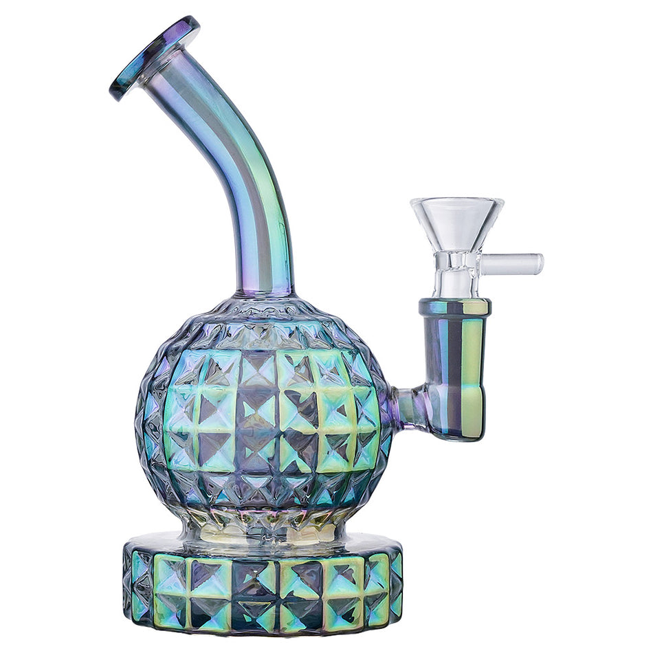 (RIG) 6" DIAMOND CUTS ON SPHERE BODY - GREEN