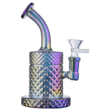 (RIG) 6" DIAMOND CUTS ON BODY - CLEAR PURPLE