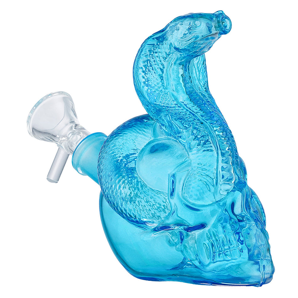 (RIG) 4.3" COBRA ON SKULL HEAD - BLUE