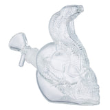 (RIG) 4.3" COBRA ON SKULL HEAD - CLEAR