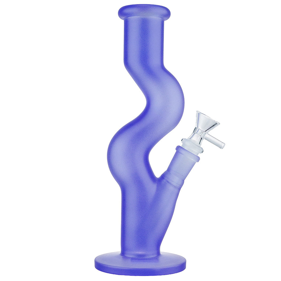 (WATER PIPE) 10" COLOR ZONG HOOK TUBE - DARK PURPLE