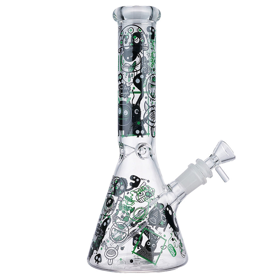 (WATER PIPE) 10" MONSTER GRAFFITTI - GREEN
