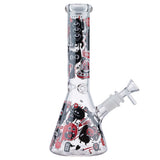 (WATER PIPE) 10" MONSTER GRAFFITTI - RED