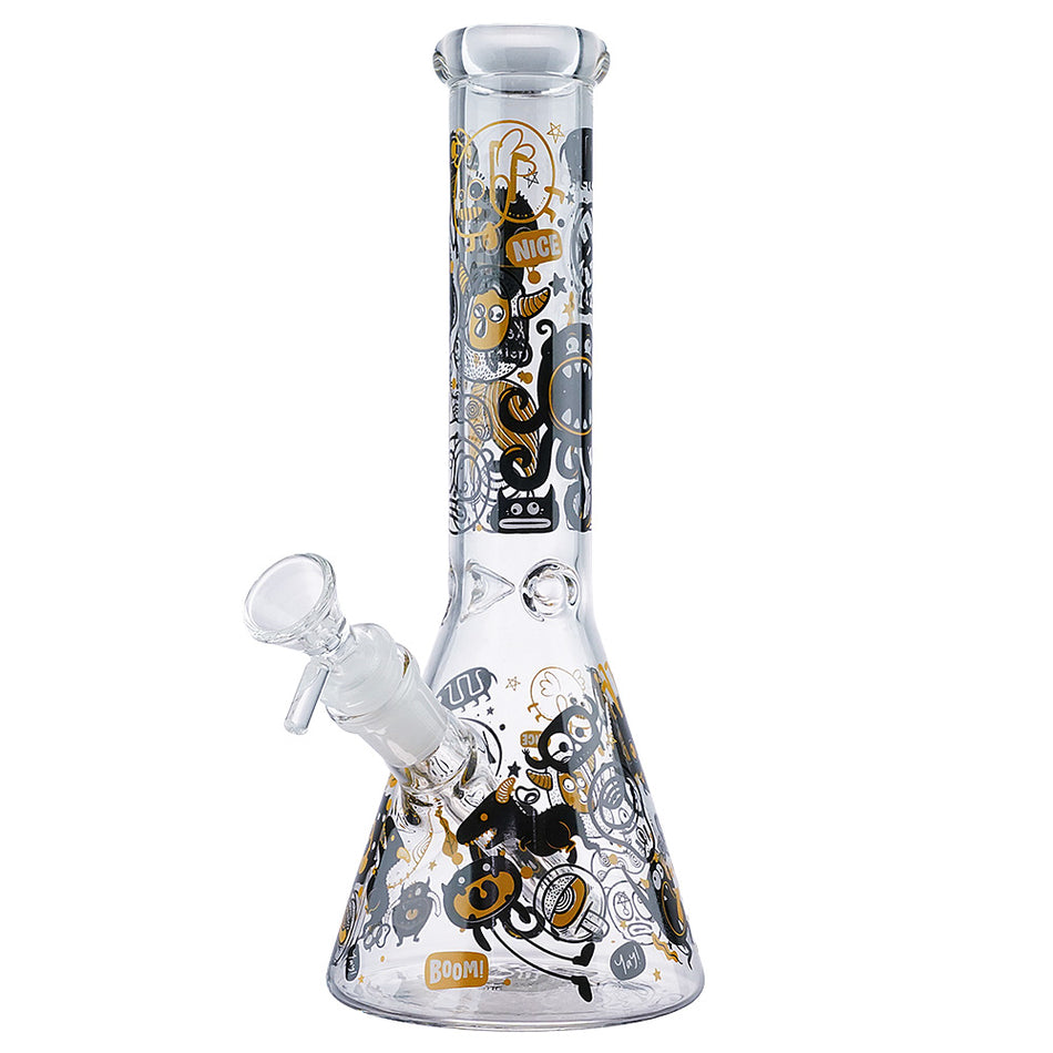 (WATER PIPE) 10" MONSTER GRAFFITTI - YELLOW