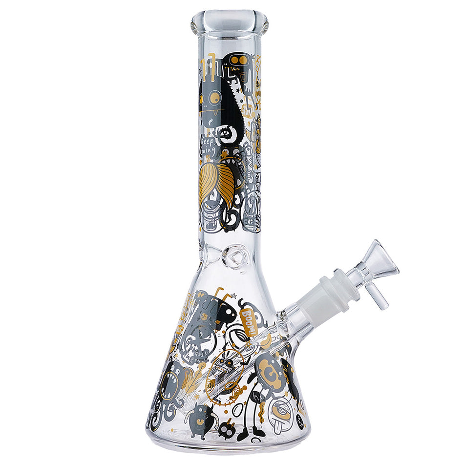 (WATER PIPE) 10" MONSTER GRAFFITTI - YELLOW