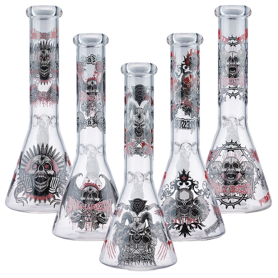 (WATER PIPE) 10" SKULL DESIGN - #4
