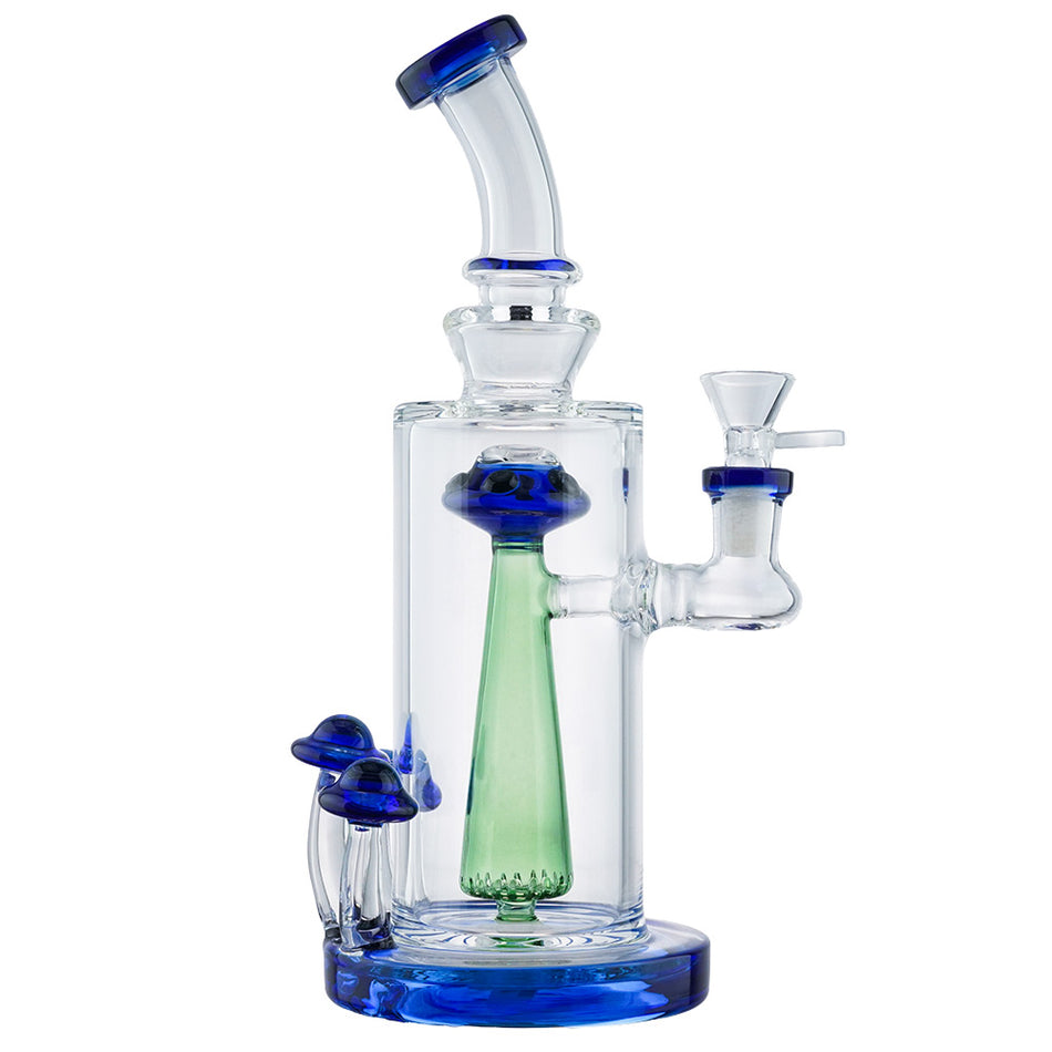 (WATER PIPE) 9" UFO SPACE CITY - BLUE